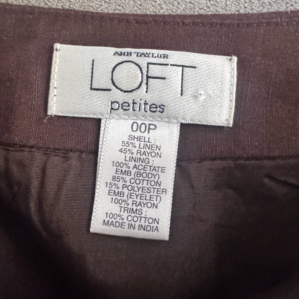 Ann Taylor Loft Brown Embroidered Midi Skirt - Picture 5 of 5